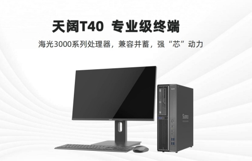 中科可控/Suma T40 台式计算机  图形工作站  Hygon3350/8GB内存/512GBSSD/2GB独⽴显卡/键盘/⿏标/23.8显示器（包含 操作系统/流式软件/版式软件/杀毒软件）